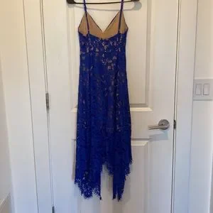 long lace purple dress V-NECK A-LINE LACE GOWN WITH LONG SLEEVES IN PURPLE | CULT MIA main image 0